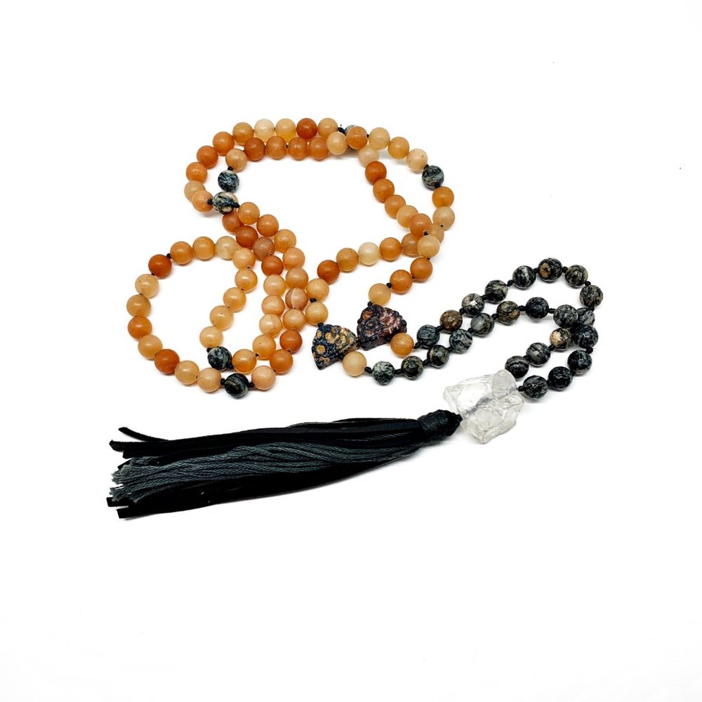 New - Gemstone Mala Necklace